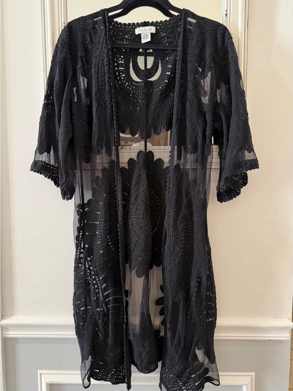 Rachel Zoe Black Lace Kimono